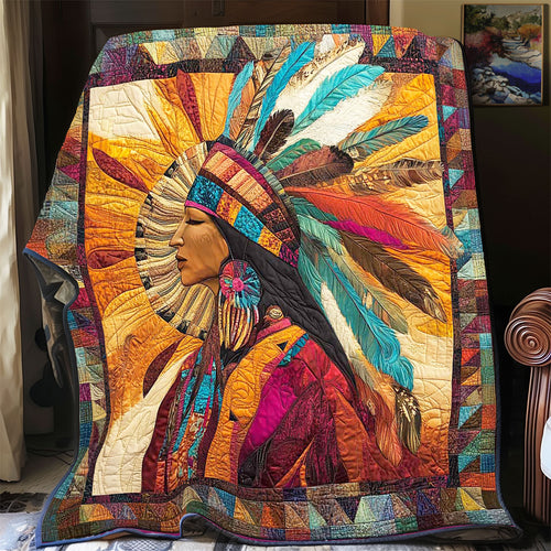 Chief Aura Native American WP0701005CL Quilt