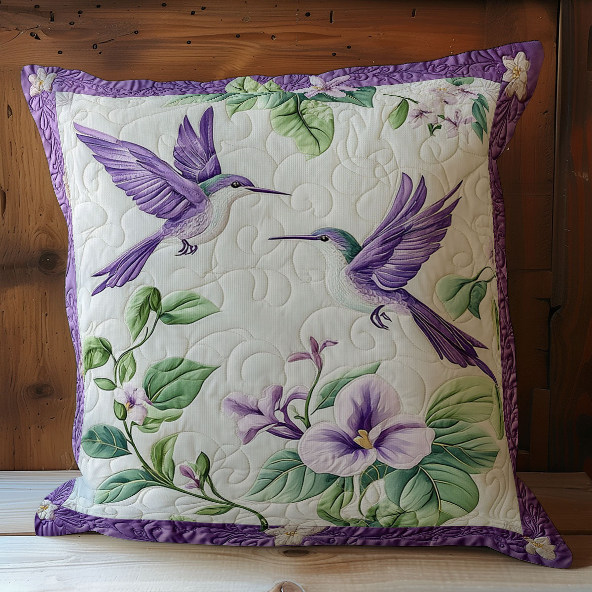 Couple Hummingbird In Garden WY0402059CL Quilt Pillow Case