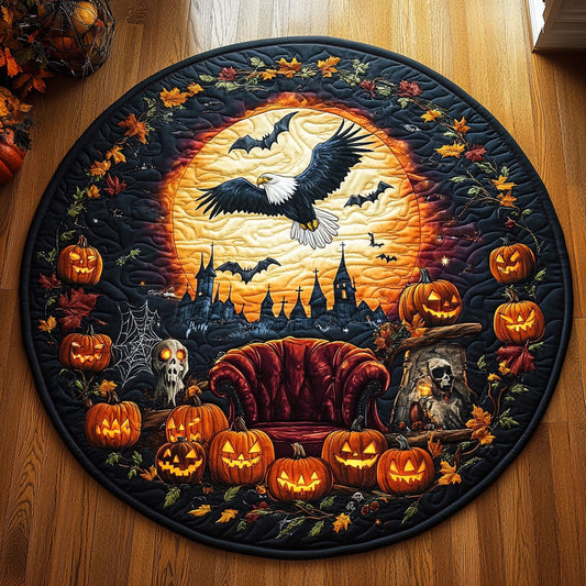 Eagle Halloween Flight WY2608069CL Quilted Round Mat