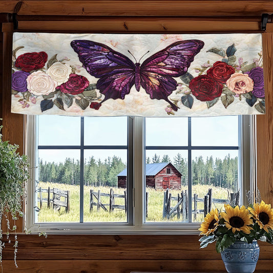 Lush Butterfly WN2003015CL Quilted Valance