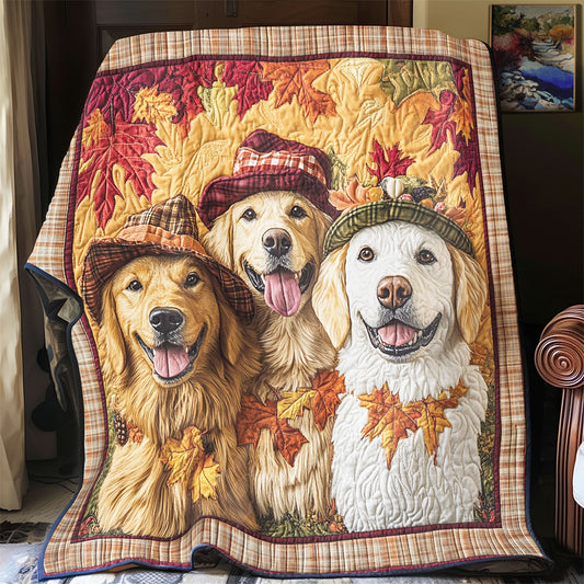 Happy Autumn Golden CW2207017CL Quilt