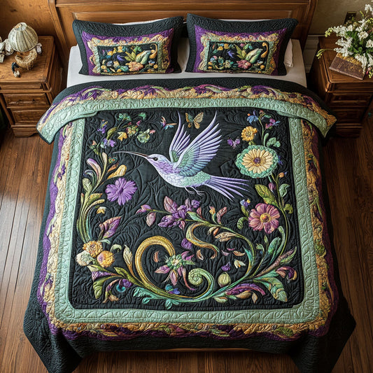 Majestic Hummingbird In Garden WY2901079CL Duvet Cover Set