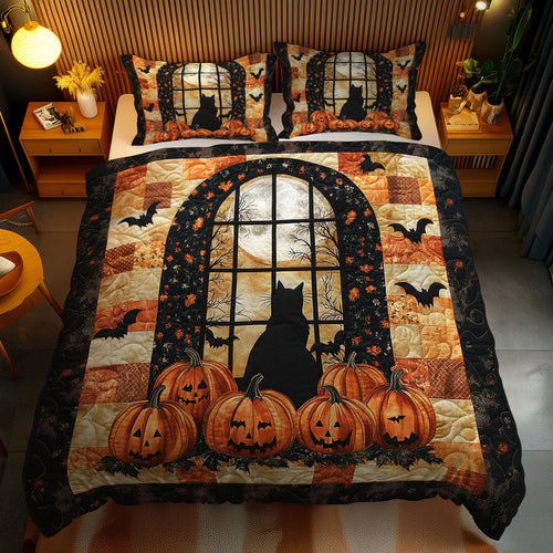 Eerie Cat And Bats WN0703078CL Duvet Cover Set