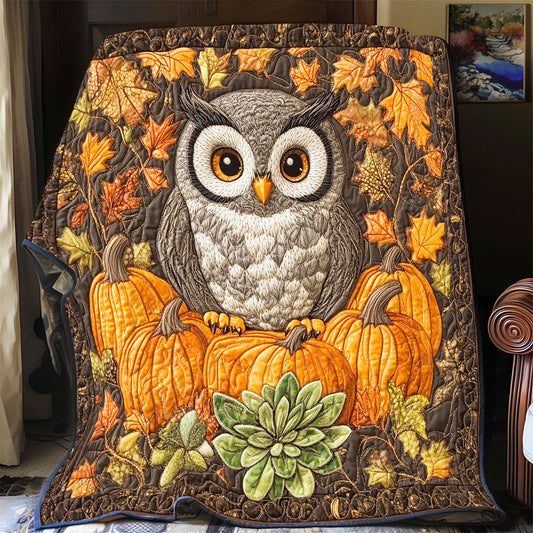 Cute Autumn Owl WP2103006CL Quilt