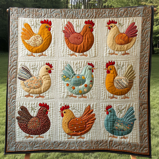 Vintage Patchwork Chicken WJ1904022CL Quilt