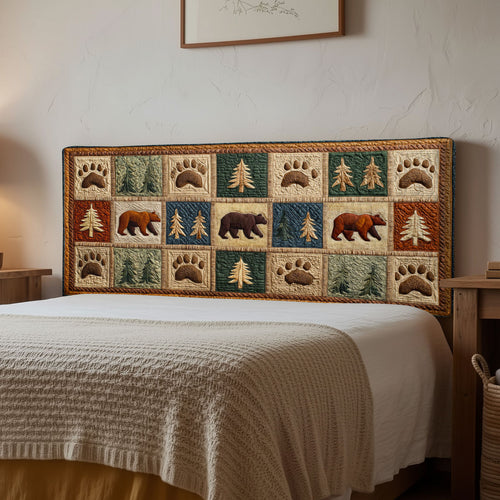 Woodland Bears CP2612006CL Quilted Headboard Slipcover