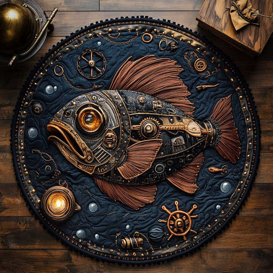 Steampunk Oceanic WN2103022CL Quilted Round Mat
