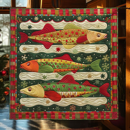 Christmas Fish CW0411012CL Quilt
