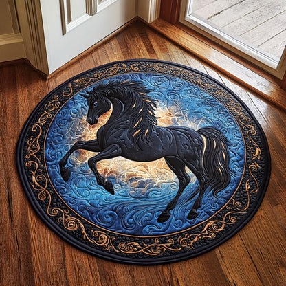 Dark Mane CP1607034CL Quilted Round Mat