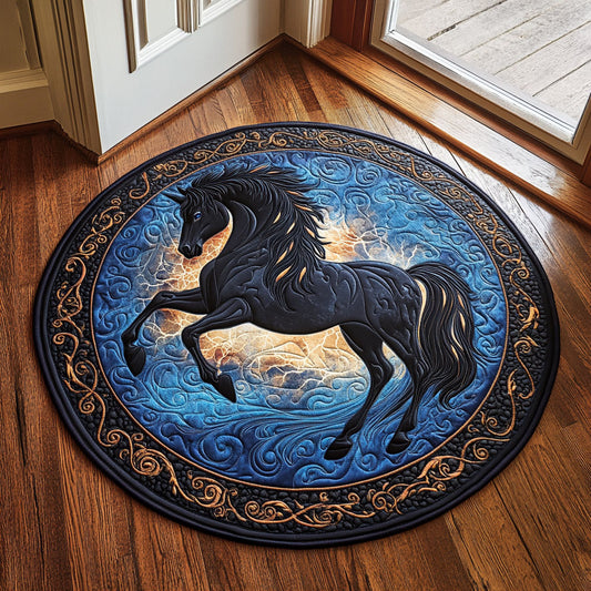 Dark Mane CP1607034CL Quilted Round Mat