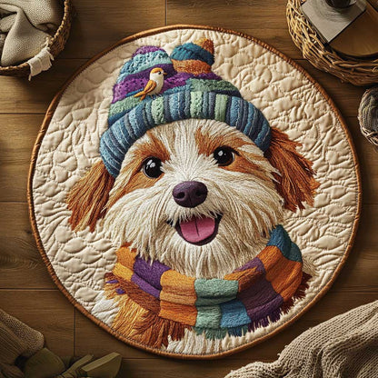 Charming Dog WN2103011CL Quilted Round Mat