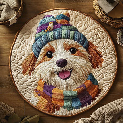 Charming Dog WN2103011CL Quilted Round Mat
