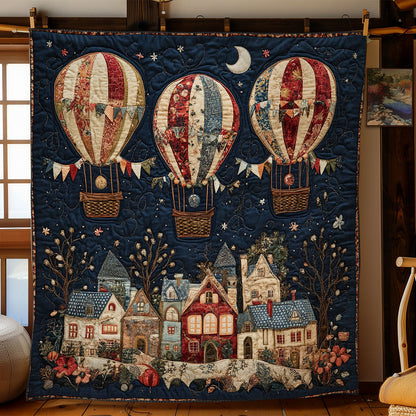 Hot Air Balloon Village WY1202112CL Quilt