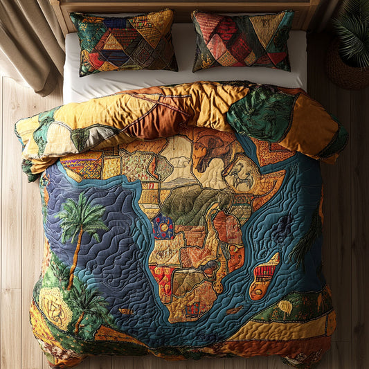 African Map Dreams CP0808093CL Duvet Cover Set