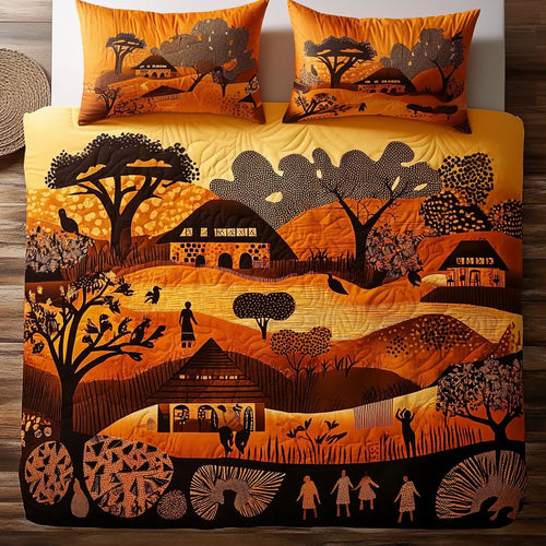 African Village WU2802072CL Duvet Cover Set