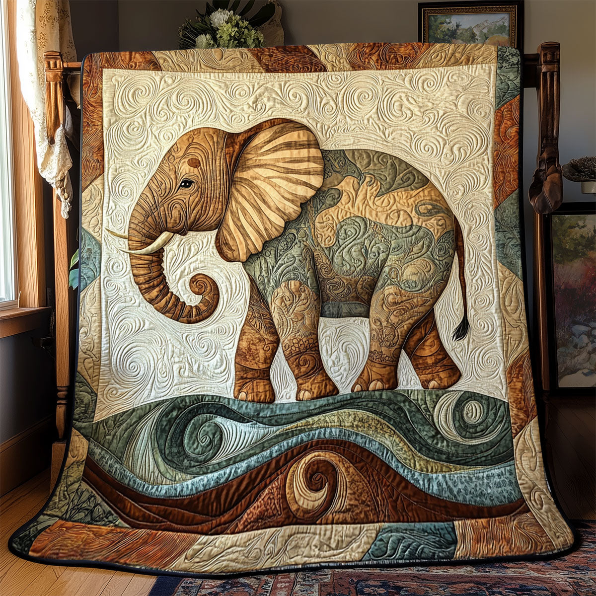 Amber Elephant YR0802047CL Quilt