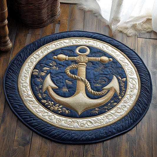 Anchor Ocean Heart WU2403012CL Quilted Round Mat