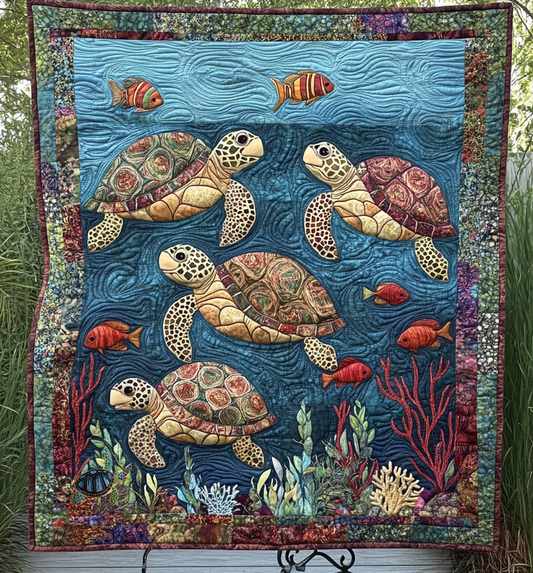 Ancient Sea Turtle WU1812011CL Quilt