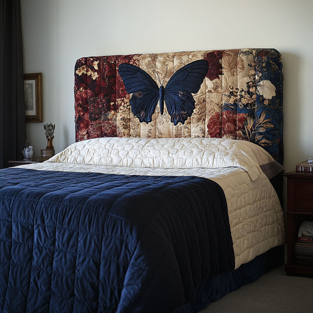 Antique Butterfly WJ1712001CL Quilted Headboard Slipcover