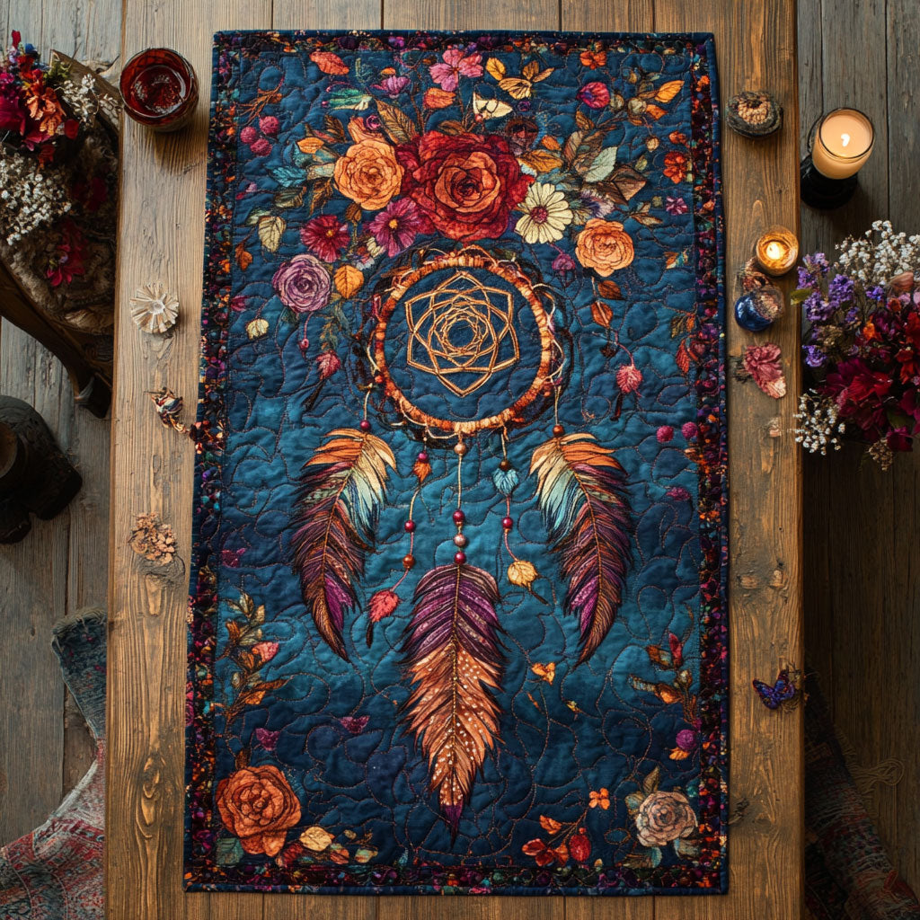 Antique Dreamcatcher WU0303053CL Quilted Table Runner