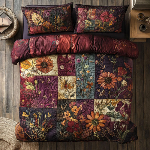 Antique Floral Patchwork WU2502014CL Duvet Cover Set