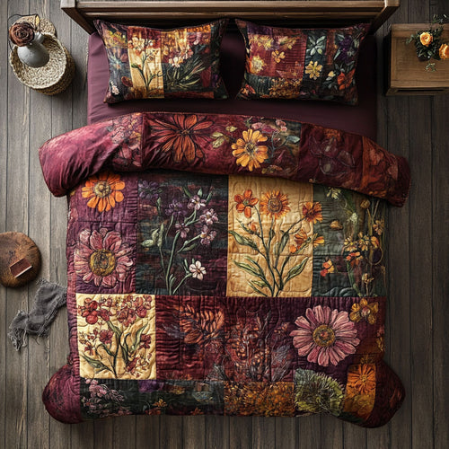 Antique Floral Patchwork WU2502015CL Duvet Cover Set