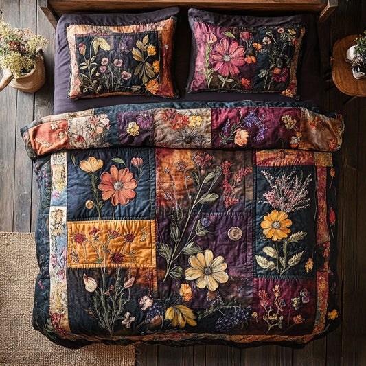 Antique Floral Patchwork WU2502017CL Duvet Cover Set