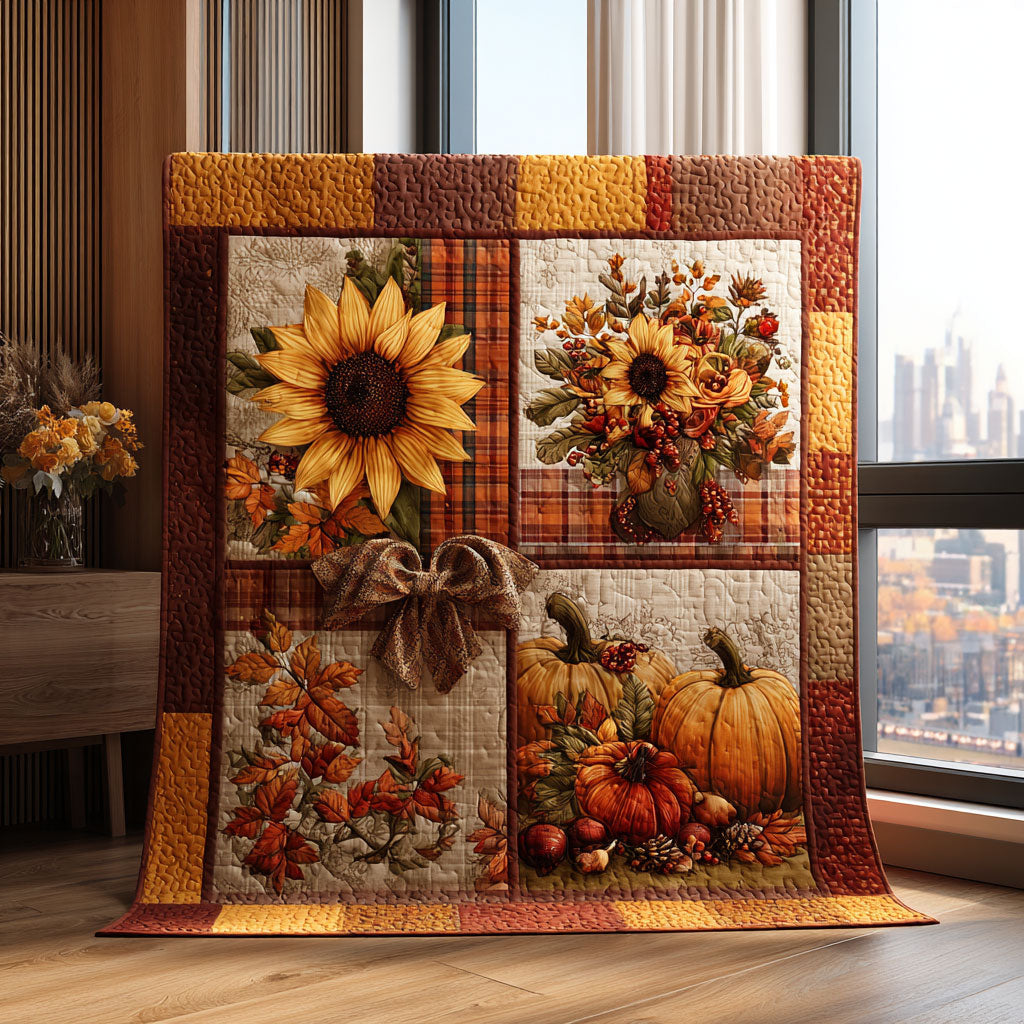 Autum Pumpkin Bloom CW1308061CL Quilt