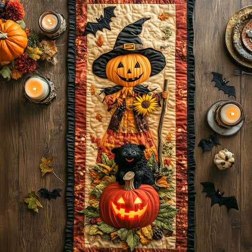 Autumn Scarecrow Cheer WN0508001CL Quilted Table Runner