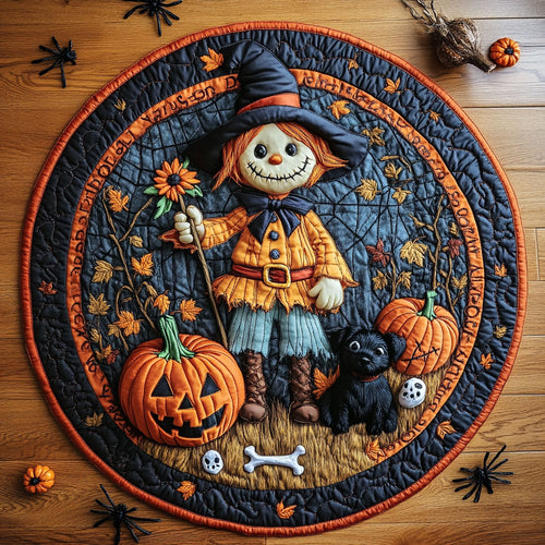 Autumn Scarecrow Tales WN0508002CL Quilted Round Mat