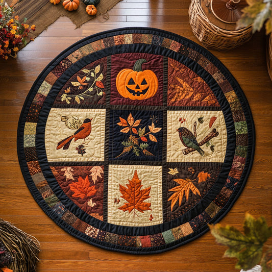 Autumn Whimsy WJ0708125CL Quilted Round Mat