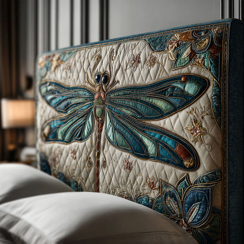 Azure Dragonfly WJ1912001CL Quilted Headboard Slipcover