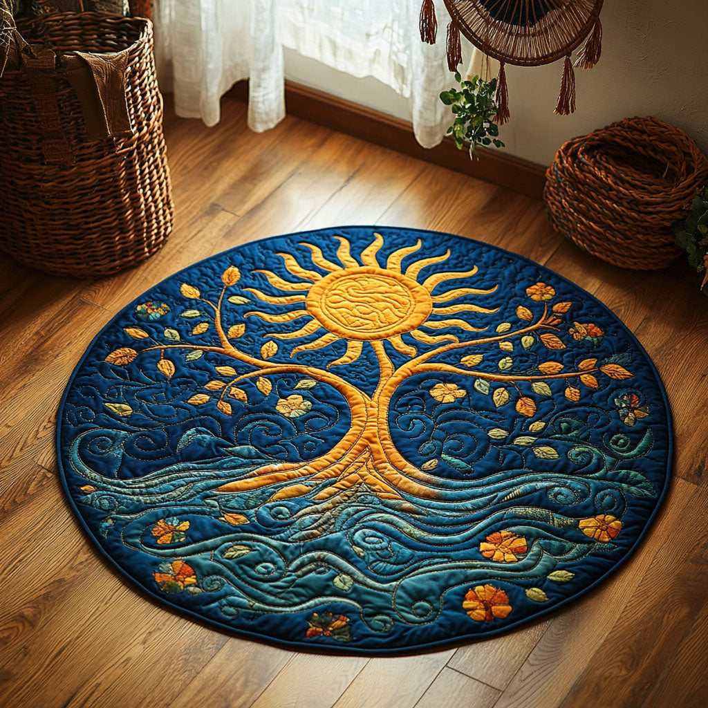 Harmony Of Sun WY3006094CL Quilted Round Mat