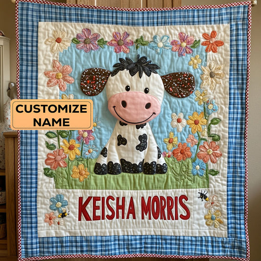 Moo Meadow CP2407016CL Personalized Baby Quilt