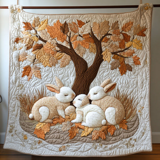 Fall Bunny Friends WY2308036CL Quilt