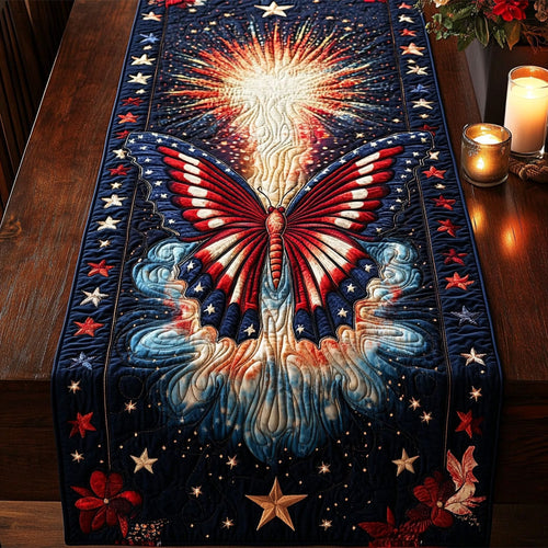 Fluttering for Freedom CM0206041CL Quilted Table Runner