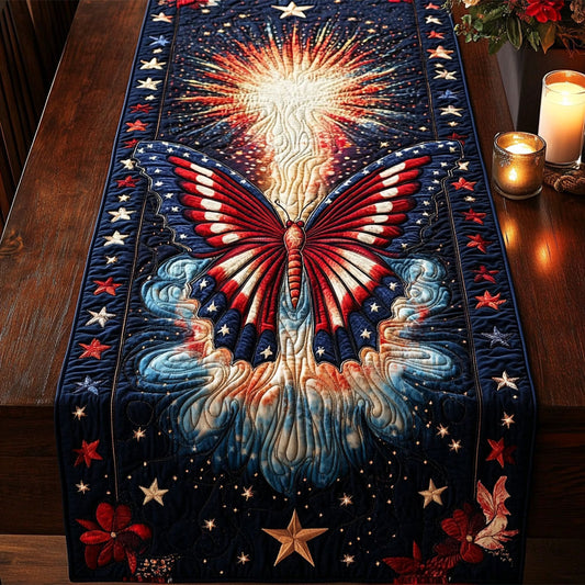 Fluttering for Freedom CM0206041CL Quilted Table Runner