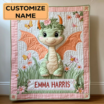 Dragon Love CW2607019CL Personalized Baby Quilt