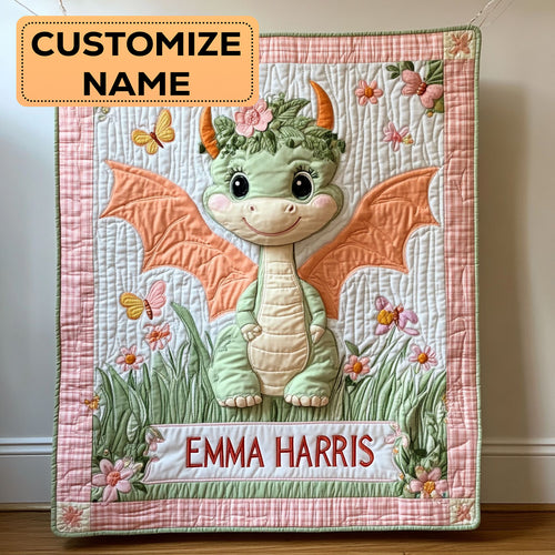 Dragon Love CW2607019CL Personalized Baby Quilt