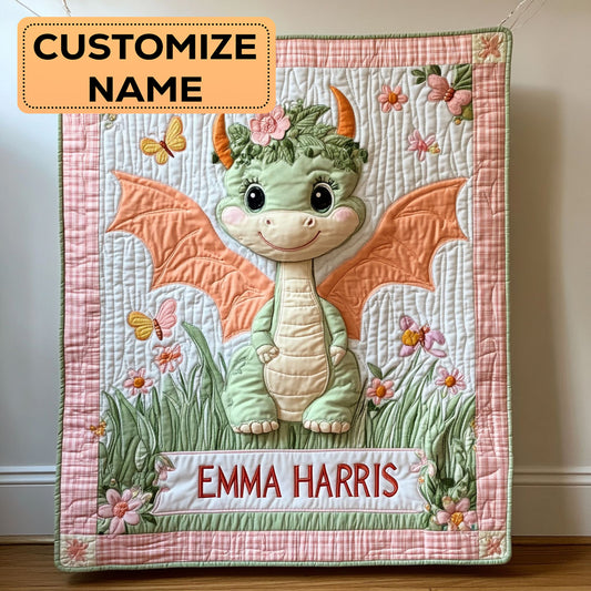 Dragon Love CW2607019CL Personalized Baby Quilt