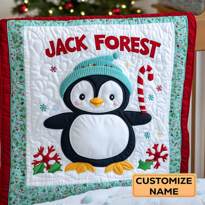 Snowy Friend WJ2807005CL Personalized Baby Quilt