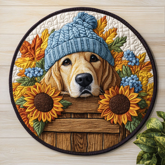 Autumn Golden CW1806012CL Quilted Round Mat