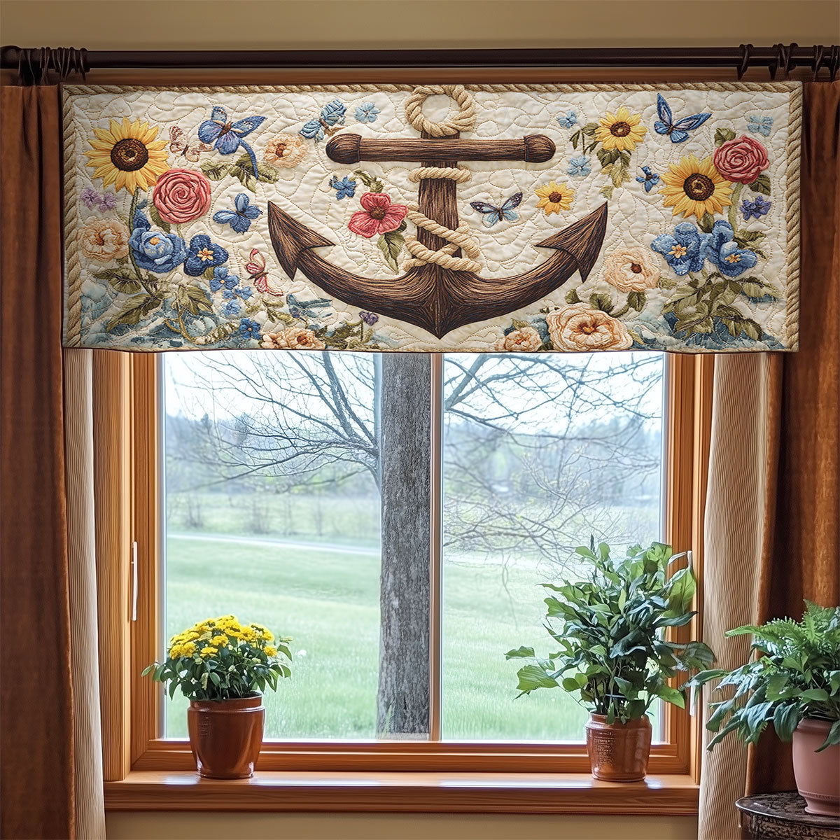 Anchor Bloom WN0407002CL Quilted Valance