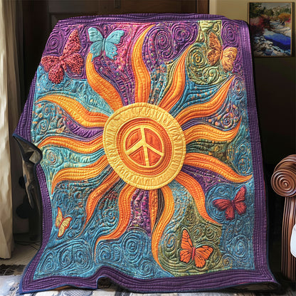 Peace Sun And Butterfly WY2102021CL Quilt