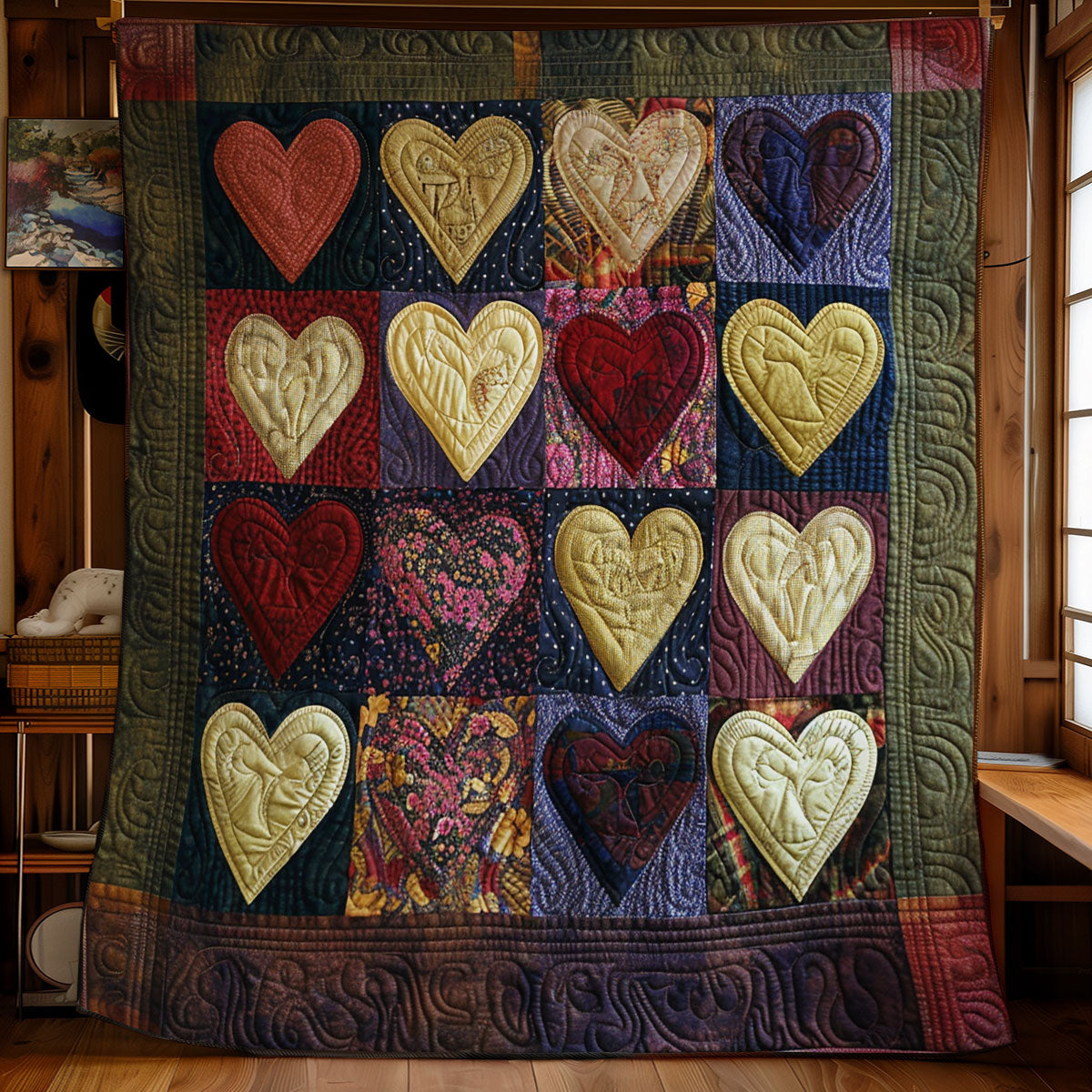 Heart Valentine WY0301045CL Quilt