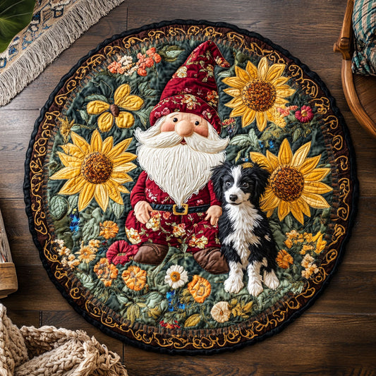 Gnome Garden CW3107030CL Quilted Round Mat