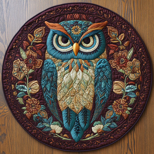 Floral Wisdom CP2107010CL Quilted Round Mat