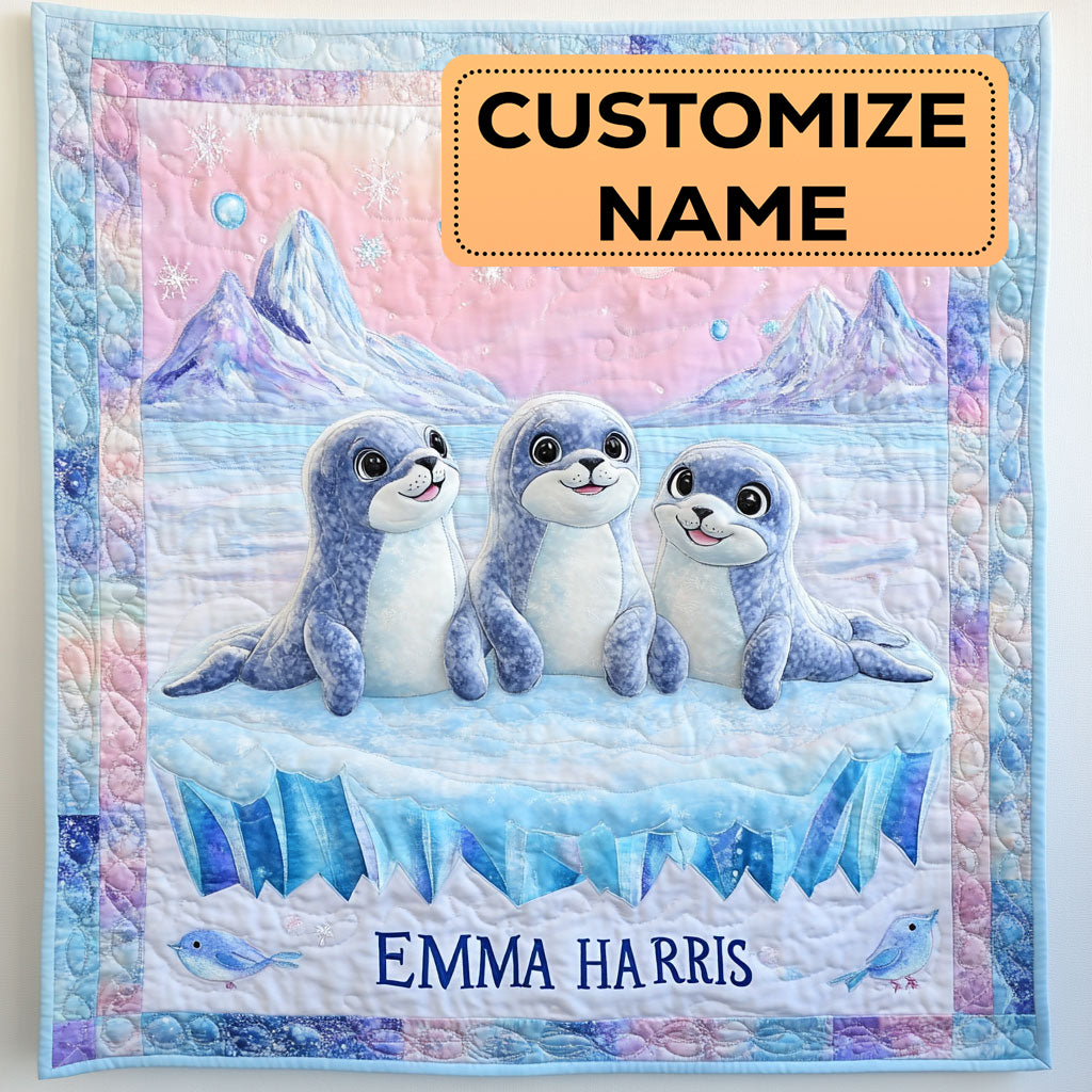 Arctic Friend Hug CW2607002CL Personalized Baby Quilt