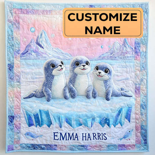 Arctic Friend Hug CW2607002CL Personalized Baby Quilt