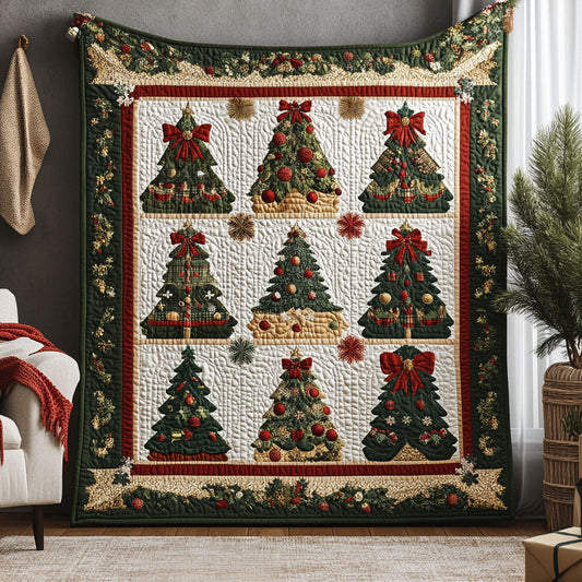 Nine Classic Christmas Trees DH1209014CL Quilt